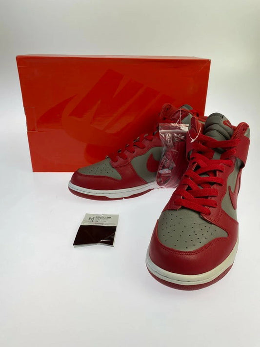 【LIFTる。景品】【中古】【メンズ】 NIKE ナイキ DUNK HIGH RETRO QS 850477-001 ダンク ハイ レトロ クイックストライク スニーカー 靴 160-240222-yn-27-min サイズ：29.0cm US11 カラー：SOFT GREY/UNIV RED 万代Net店