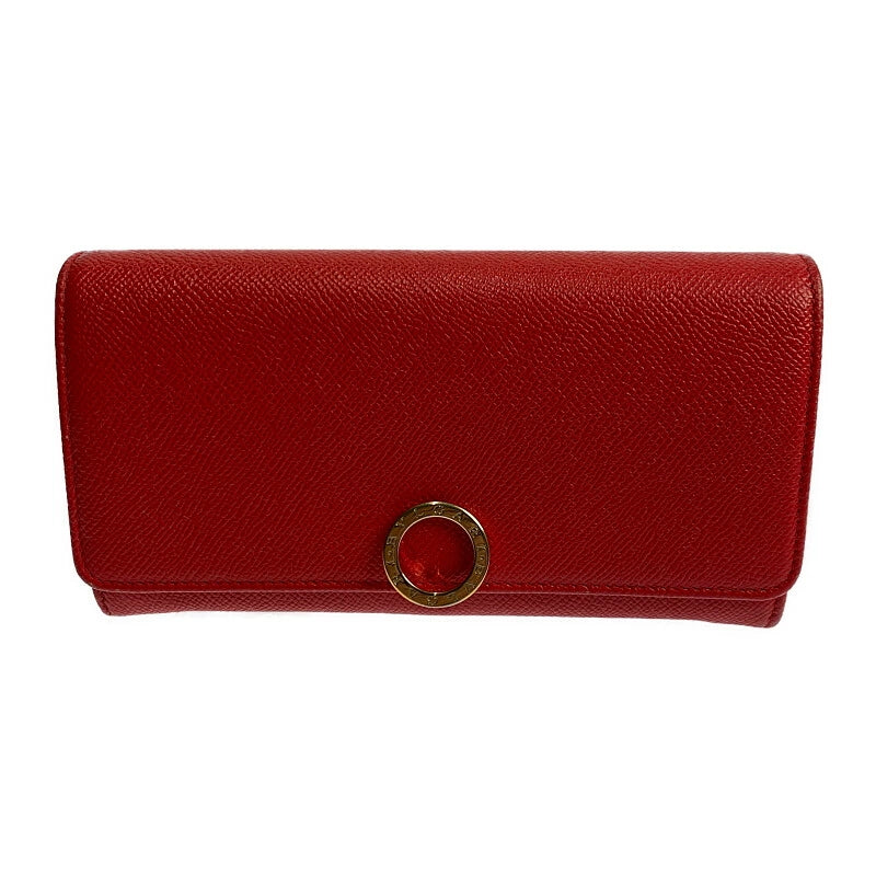 【LIFTる。景品】【中古】【レディース】 BVLGARI ブルガリ ロゴクリップ 二つ折り長財布 288176 ロングウォレット 181-221019-kk-30-min サイズ：約10×19×3cm カラー：コーラルレッド 万代Net店