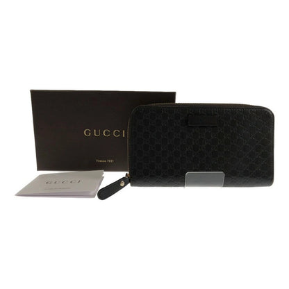 【中古品】【メンズ/レディース】 GUCCI グッチ 【中古】【メンズ/レディース】 GUCCI グッチ マイクログッチシマ ラウンドファスナーロングウォレット 財布 品番:449391 181-211221-rs-17-min サイズ：計測サイズ(約):H10cm/W19cm/D2.3cm カラー：ブラウン 万代Net店