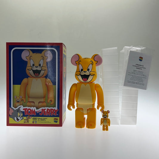 【中古品】 BE@RBRICK JERRY (Classic Color) 100％ & 400％ ベアブリック 『トムとジェリー』 ジェリー クラシックカラー 100% & 400% セット 039-251125-em-02-min 万代Net店