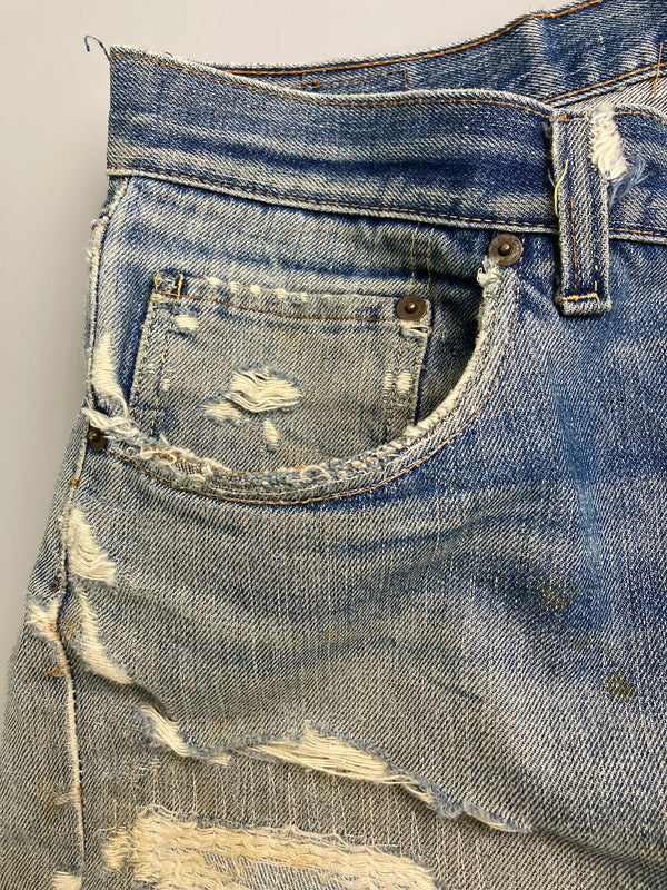 【現状渡し品】【メンズ】 Levi's リーバイス 70S 66前期 ボタン裏刻印 6 501 DENIM PANTS デニム パンツ メンズ ボトムス ジーンズ 70年代 ヴィンテージ 157-251223-em-39-min カラー：インディゴブルー 万代Net店