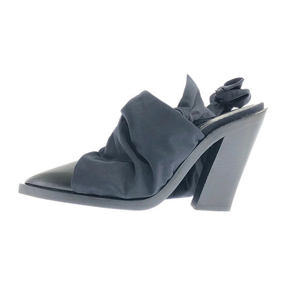 【中古品】【レディース】 BURBERRY バーバリー TILLINGTON ANKLE WRAP MULES 121578A1189 ティリントン アンクル ラップ ミュール 靴 183-260612-kk-02-hon サイズ：38 カラー：ブラック 万代Net店