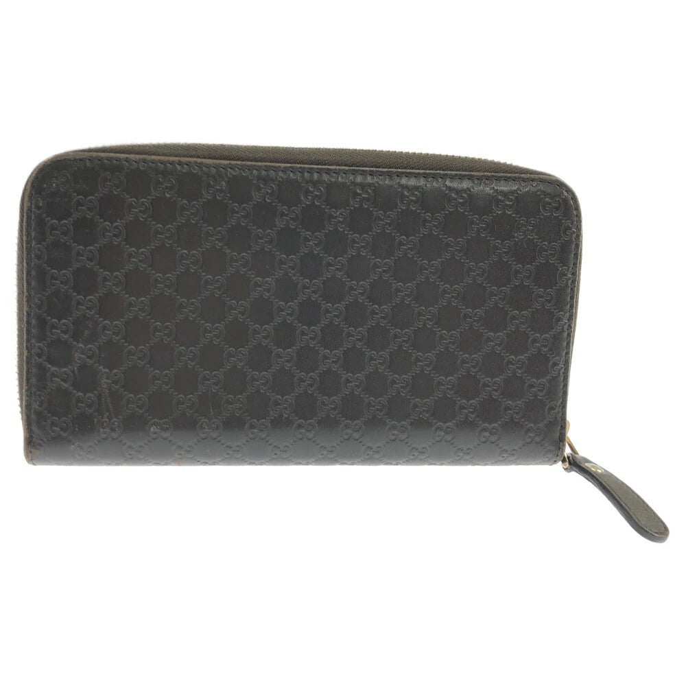 【中古品】【メンズ/レディース】 GUCCI グッチ 【中古】【メンズ/レディース】 GUCCI グッチ マイクログッチシマ ラウンドファスナーロングウォレット 財布 品番:449391 181-211221-rs-17-min サイズ：計測サイズ(約):H10cm/W19cm/D2.3cm カラー：ブラウン 万代Net店