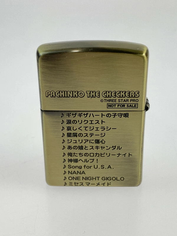 ZIPPO 2005年製 京楽 藤井フミヤ「CRぱちんこチェッカーズ」発売記念販促 オイルライター 206--min 万代Net店
