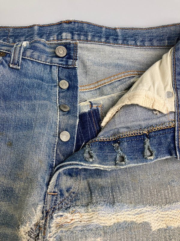 【現状渡し品】【メンズ】 Levi's リーバイス 70S 66前期 ボタン裏刻印 6 501 DENIM PANTS デニム パンツ メンズ ボトムス ジーンズ 70年代 ヴィンテージ 157-251223-em-39-min カラー：インディゴブルー 万代Net店