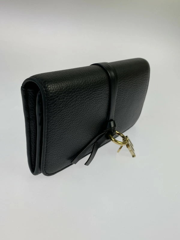 【中古品】【レディース】 CHC22SK04MCB79DJ ALPHABET LONG WALLET レザー ロングウォレット サイフ 財布 181-231224-ab-25-min カラー：ブラック 万代Net店
