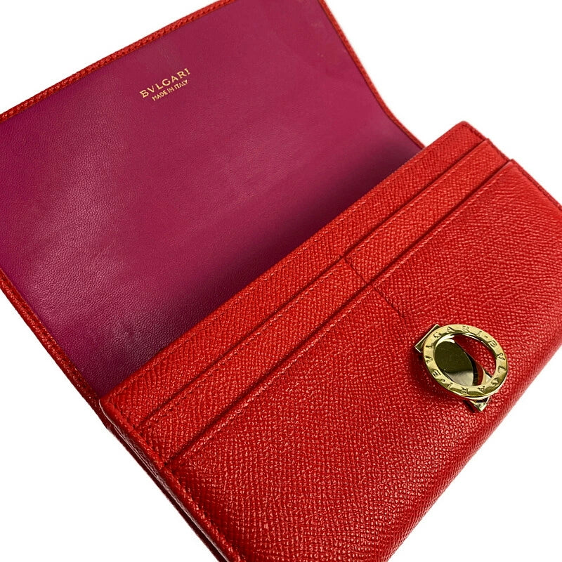 【LIFTる。景品】【中古】【レディース】 BVLGARI ブルガリ ロゴクリップ 二つ折り長財布 288176 ロングウォレット 181-221019-kk-30-min サイズ：約10×19×3cm カラー：コーラルレッド 万代Net店