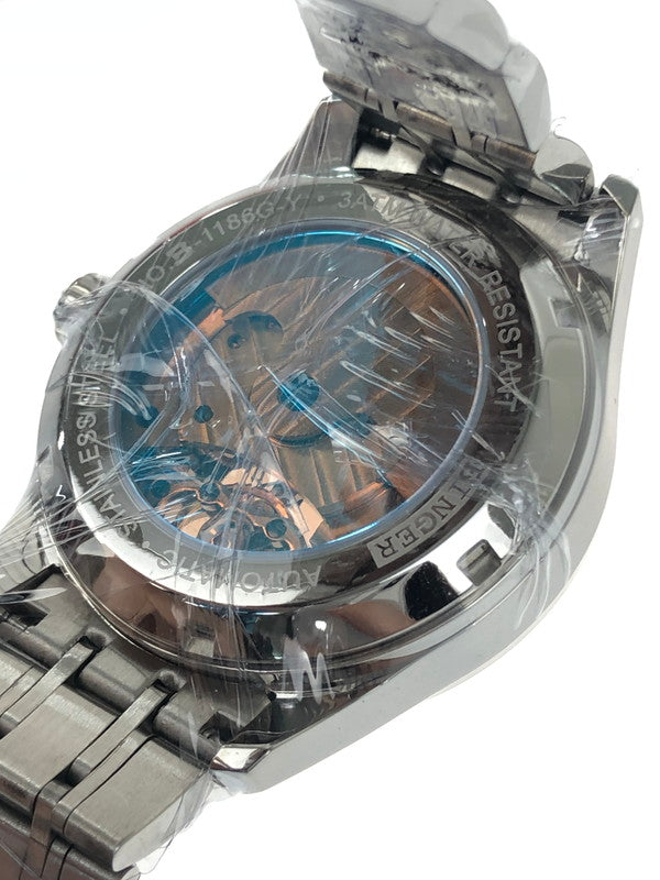 【中古美品】【メンズ】 B BINGER ビンガー AUTOMATIC WRIST WATCH B-1186G-Y オートマチック リストウォッチ 自動巻き 腕時計 197-250110-OR-01-iwa カラー：シルバー 万代Net店