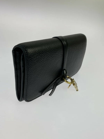 【LIFTる。景品】【中古】【レディース】 Chloe クロエ CHC22SK04MCB79DJ ALPHABET LONG WALLET レザー ロングウォレット サイフ 財布 181-231224-ab-25-min カラー：ブラック 万代Net店