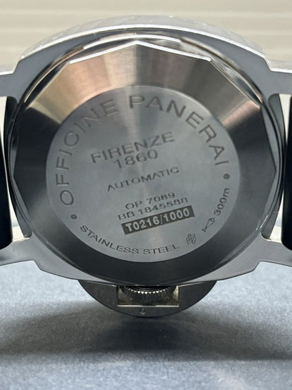 【中古品】【メンズ】 OFFICINE PANERAI オフィチーネパネライ PAM01090 T番 2017年製 ルミノール パワーリザーブ オートマティック アッチャイオ ウォッチ 腕時計 195-240602-ab-2-min カラー：シルバー/ブラック 万代Net店