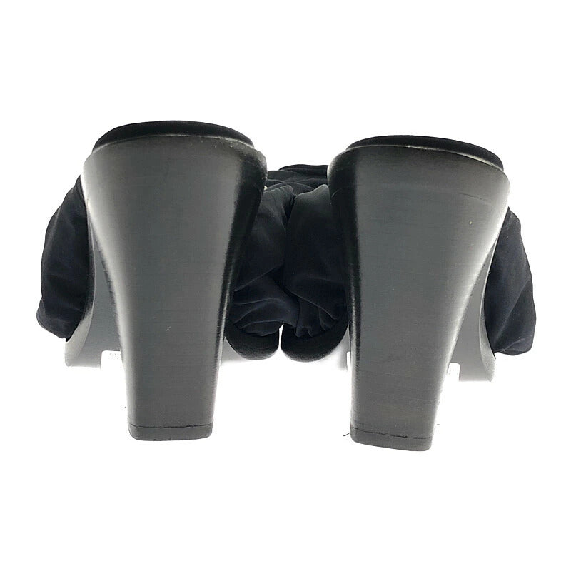 【中古品】BURBERRY バーバリー 【中古】BURBERRY バーバリー TILLINGTON ANKLE WRAP MULES 121578A1189 ティリントン アンクル ワープ ミュールズ 靴 183-211110-kk-08-min サイズ：38 カラー：ブラック 万代Net店