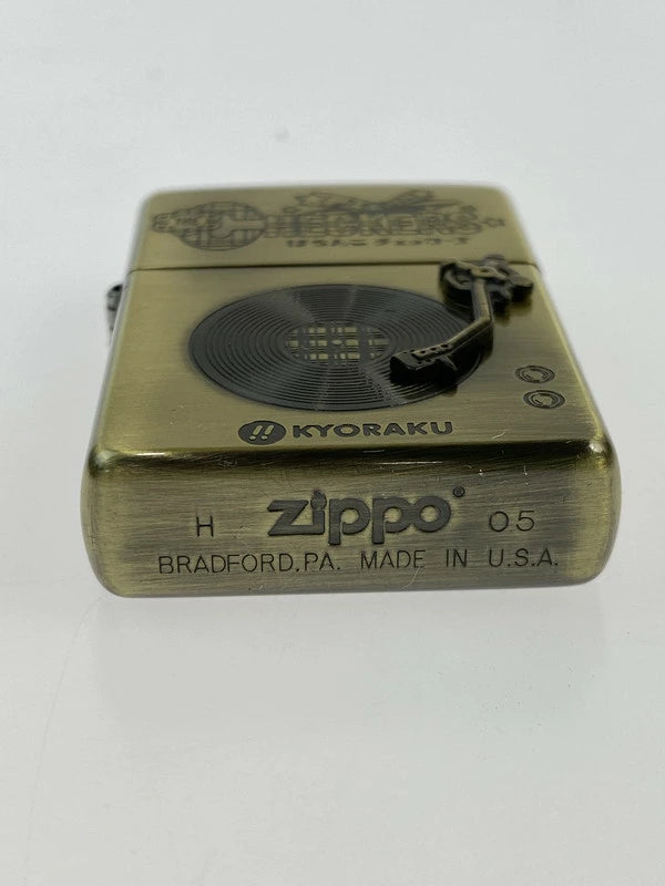 ZIPPO 2005年製 京楽 藤井フミヤ「CRぱちんこチェッカーズ」発売記念販促 オイルライター 206--min 万代Net店
