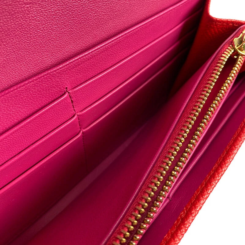 【LIFTる。景品】【中古】【レディース】 BVLGARI ブルガリ ロゴクリップ 二つ折り長財布 288176 ロングウォレット 181-221019-kk-30-min サイズ：約10×19×3cm カラー：コーラルレッド 万代Net店