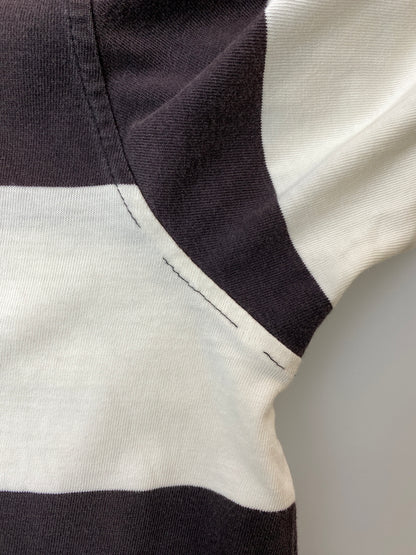 【現状渡し品】【メンズ】 STUSSY ステューシー 90’s BORDER POCKET L/S TEE 90年代 ボーダーポケット ロングスリーブTシャツ 長袖Tシャツ トップス 142-260626-yn-34-min サイズ：XL カラー：ダークブラウン/ホワイト 万代Net店