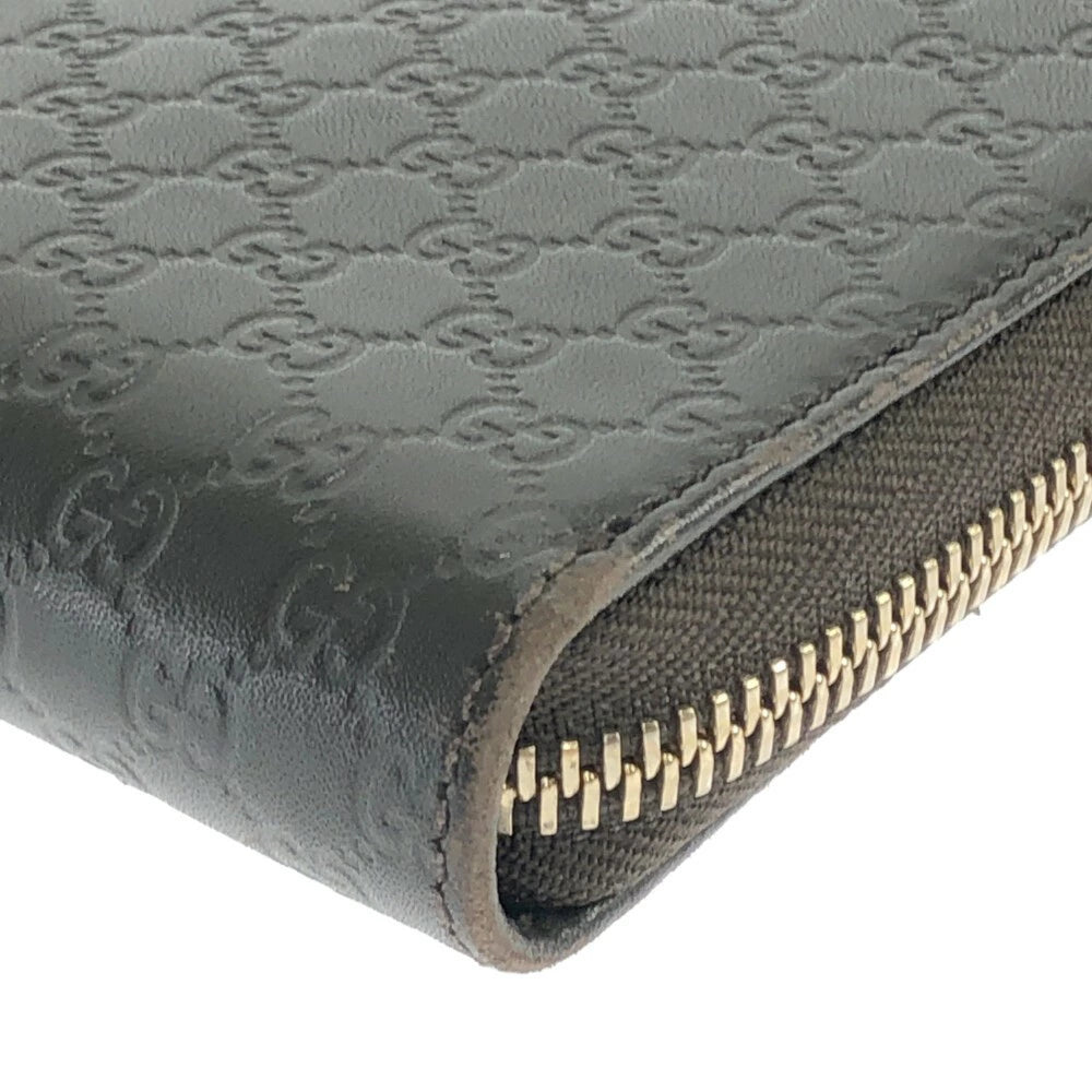 【中古品】【メンズ/レディース】 GUCCI グッチ 【中古】【メンズ/レディース】 GUCCI グッチ マイクログッチシマ ラウンドファスナーロングウォレット 財布 品番:449391 181-211221-rs-17-min サイズ：計測サイズ(約):H10cm/W19cm/D2.3cm カラー：ブラウン 万代Net店
