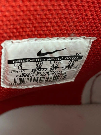 【中古美品】【メンズ】 NIKE ナイキ 【中古】【メンズ】 NIKE ナイキ DUNK HIGH RETRO QS 850477-001 ダンク ハイ レトロ クイックストライク スニーカー 靴 160-240222-yn-27-min サイズ：29.0cm US11 カラー：SOFT GREY/UNIV RED 万代Net店