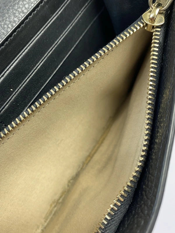 【LIFTる。景品】【中古】【レディース】 Chloe クロエ CHC22SK04MCB79DJ ALPHABET LONG WALLET レザー ロングウォレット サイフ 財布 181-231224-ab-25-min カラー：ブラック 万代Net店