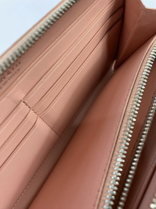 【LIFTる。景品】【中古】TIFFANY&Co. ティファニー 日本限定 LARGE ZIP WALLET ラージジップ ウォレット 長財布 181-250116-me-02-min カラー：ピンク 万代Net店