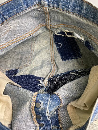 【現状渡し品】【メンズ】 Levi's リーバイス 70S 66前期 ボタン裏刻印 6 501 DENIM PANTS デニム パンツ メンズ ボトムス ジーンズ 70年代 ヴィンテージ 157-251223-em-39-min カラー：インディゴブルー 万代Net店