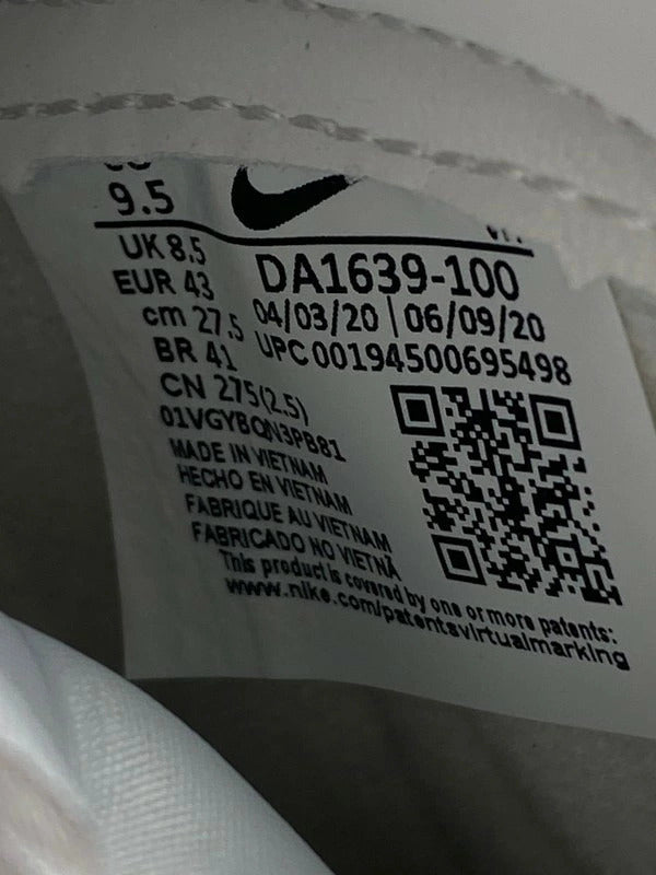 【LIFTる。景品】【中古】【メンズ】 NIKE ナイキ SLAM JAM DUNK HIGH DA1639-100 スラム ジャム ダンク ハイ ピュア プラチナム スニーカー シューズ 靴 160-240224-me-01-min サイズ：27.5cm US9.5 カラー：WHITE/CLEAR-PURE PLATINUM 万代Net店