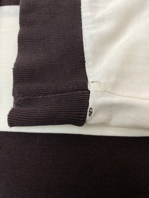 【現状渡し品】【メンズ】 STUSSY ステューシー 90’s BORDER POCKET L/S TEE 90年代 ボーダーポケット ロングスリーブTシャツ 長袖Tシャツ トップス 142-260626-yn-34-min サイズ：XL カラー：ダークブラウン/ホワイト 万代Net店