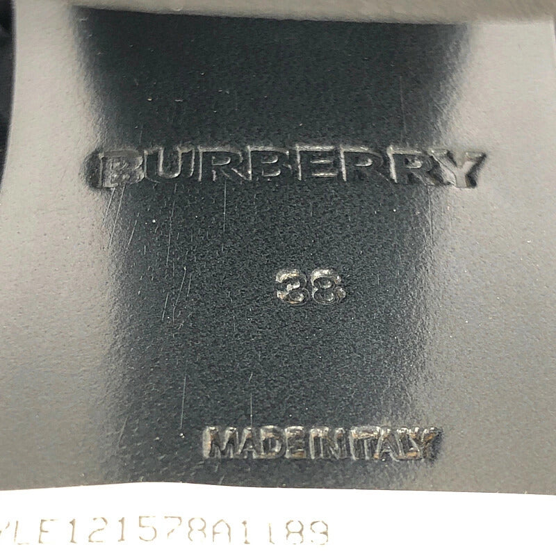 【LIFTる。景品】【中古】BURBERRY バーバリー TILLINGTON ANKLE WRAP MULES 121578A1189 ティリントン アンクル ワープ ミュールズ 靴 183-211110-kk-08-min サイズ：38 カラー：ブラック 万代Net店