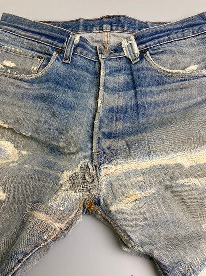 【現状渡し品】【メンズ】 Levi's リーバイス 70S 66前期 ボタン裏刻印 6 501 DENIM PANTS デニム パンツ メンズ ボトムス ジーンズ 70年代 ヴィンテージ 157-251223-em-39-min カラー：インディゴブルー 万代Net店