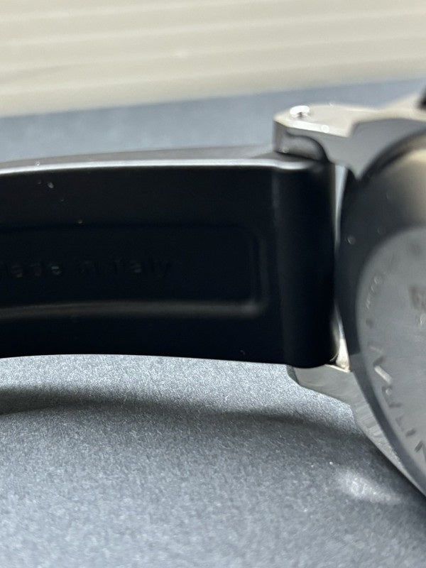 【中古品】【メンズ】 OFFICINE PANERAI オフィチーネパネライ PAM01090 T番 2017年製 ルミノール パワーリザーブ オートマティック アッチャイオ ウォッチ 腕時計 195-240602-ab-2-min カラー：シルバー/ブラック 万代Net店