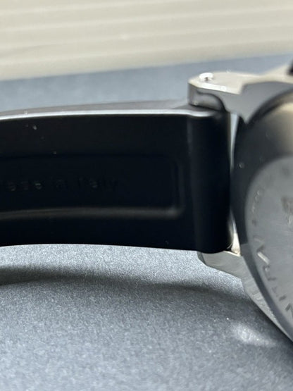 【中古品】【メンズ】 OFFICINE PANERAI オフィチーネパネライ PAM01090 T番 2017年製 ルミノール パワーリザーブ オートマティック アッチャイオ ウォッチ 腕時計 195-240602-ab-2-min カラー：シルバー/ブラック 万代Net店