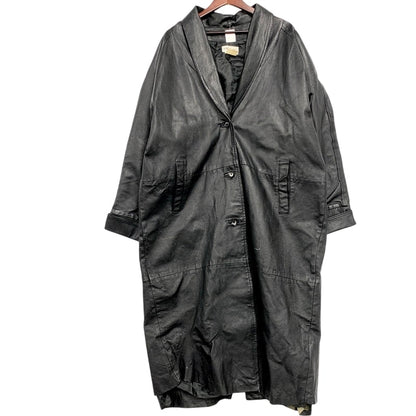 【現状渡し品】【メンズ】  TOWER HILL LEATHER TRENCH COAT タワーヒル レザートレンチコート ロングコート ジャケット アウター 146-250124-ay-12-izu カラー：ブラック 万代Net店