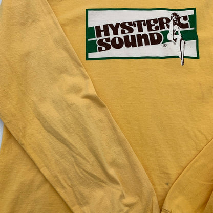 【中古品】【メンズ】 HYSTERIC GLAMOUR ヒステリックグラマー 長袖Tシャツ トップス ブランド 古着 02243CL05 140-260412-gm-48-fuz サイズ：L カラー：イエロー 万代Net店
