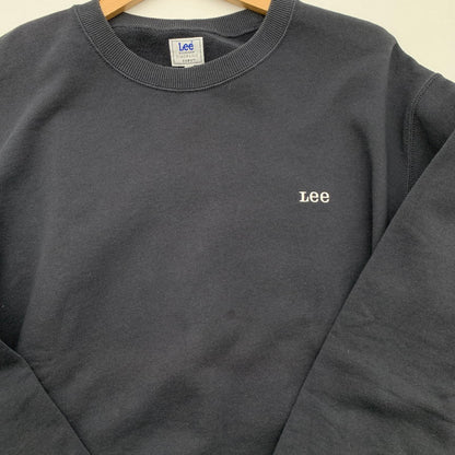 【中古品】【メンズ】 Lee リー バックプリントスウェット トップス ブランド 古着 裏パイル 145-260412-gm-50-fuz サイズ：L カラー：ネイビー 万代Net店