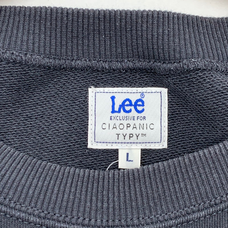 【中古品】【メンズ】 Lee リー バックプリントスウェット トップス ブランド 古着 裏パイル 145-260412-gm-50-fuz サイズ：L カラー：ネイビー 万代Net店