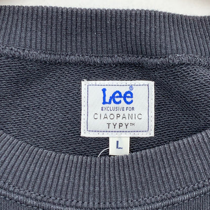 【中古品】【メンズ】 Lee リー バックプリントスウェット トップス ブランド 古着 裏パイル 145-260412-gm-50-fuz サイズ：L カラー：ネイビー 万代Net店