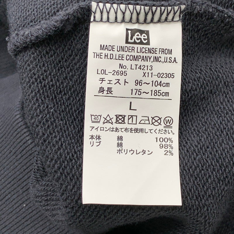 【中古品】【メンズ】 Lee リー バックプリントスウェット トップス ブランド 古着 裏パイル 145-260412-gm-50-fuz サイズ：L カラー：ネイビー 万代Net店
