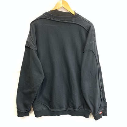 【中古品】【メンズ】 DIESEL ディーゼル S-BOXT-DBL ダメージ加工 スウェット ブランド 古着 141-251227-gm-13-fuz サイズ：M カラー：ブラック 万代Net店