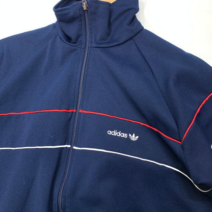 【中古品】【メンズ】 adidas アディダス 80s TRACK JACKET トラックジャケット ヴィンテージ ブランド 古着 145-251227-gm-19-fuz サイズ：M カラー：ネイビー 万代Net店