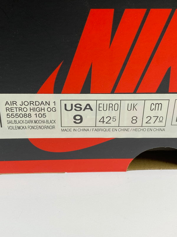 【中古美品】【メンズ】 NIKE ナイキ AIR JORDAN 1 RETRO HIGH OG DARK MOCHA 555088-105 エアジョーダン レトロ ハイ OG ダンク モカ スニーカー メンズ シューズ 靴 160-250829-em-23-min サイズ：27cm カラー：ダークモカ/ブラック 万代Net店