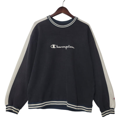 【現状渡し品】【メンズ】 Champion チャンピオン 90S SWEATSHIRT スウェットシャツ 青タグ トレーナー 長袖 トップス 146-250212-as-24-izu サイズ：M カラー：ブラック 万代Net店