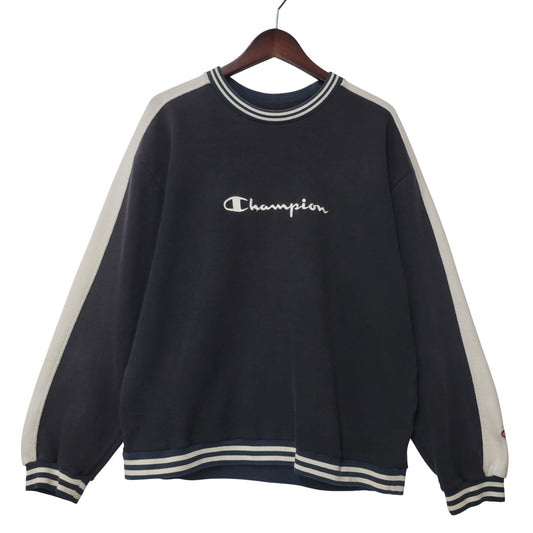 【現状渡し品】【メンズ】 Champion チャンピオン 90S SWEATSHIRT スウェットシャツ 青タグ トレーナー 長袖 トップス 146-250212-as-24-izu サイズ：M カラー：ブラック 万代Net店