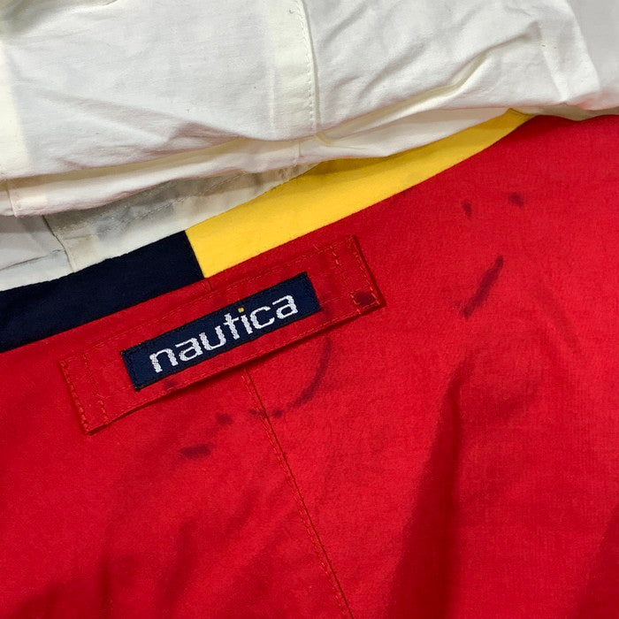 【中古品】【メンズ】 NAUTICA ノーティカ セーリングジャケット ナイロンジャケット アウター ブランド 古着 144-260314-gm-39-fuz サイズ：M カラー：レッド 万代Net店