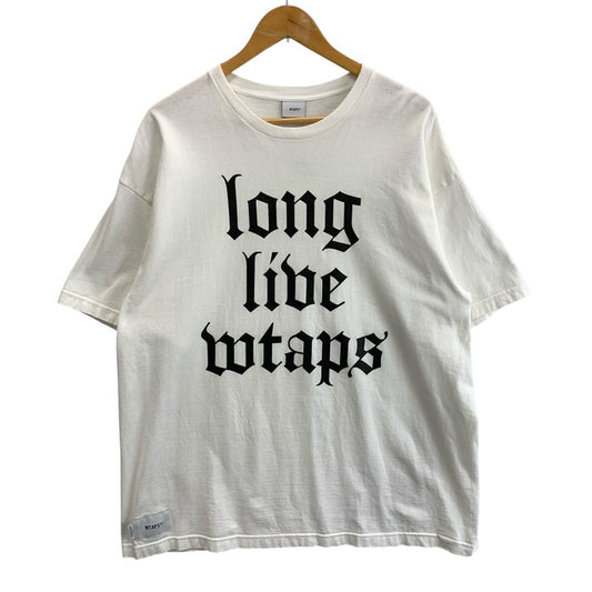 【中古品】【メンズ】 WTAPS ダブルタップス LONG LIVE SS TEE 半袖Tシャツ ブランド 古着 142-251228-gm-40-fuz サイズ：04 カラー：ホワイト 万代Net店