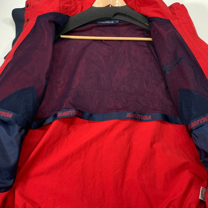 【中古品】【メンズ】 NAUTICA ノーティカ セーリングジャケット ナイロンジャケット アウター ブランド 古着 144-260314-gm-39-fuz サイズ：M カラー：レッド 万代Net店