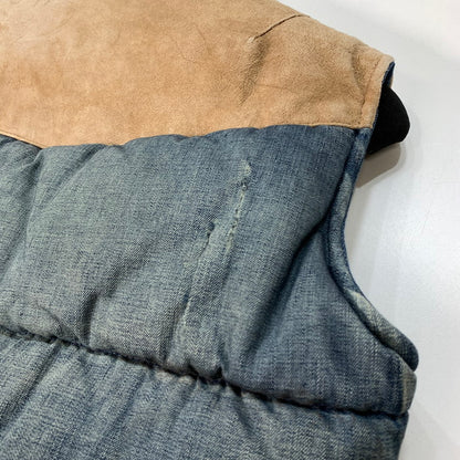 【現状渡し品】【メンズ】 ISAMUKATAYAMA BACKLASH イサムカタヤマバックラッシュ 1393-01 13AW ユーズド加工デニムベスト 140-240303-st-13-fuz サイズ：M カラー：ブルー 万代Net店