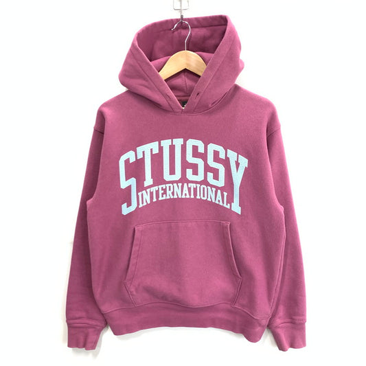 【中古品】【メンズ】 STUSSY ステューシー RELAXD HOODIE INTERNATIONAL 裏起毛 パーカー ブランド 古着 142-260404-gm-02-fuz サイズ：S カラー：ピンク 万代Net店
