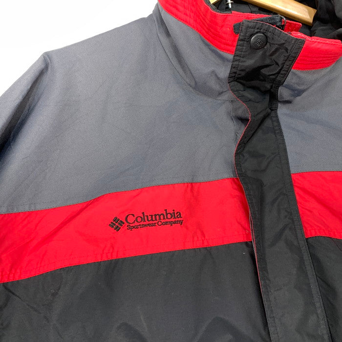 【中古品】【メンズ】 Columbia コロンビア SM7390 ナイロンジャケット アウター ブランド 古着 144-260307-gm-23-fuz サイズ：3L カラー：ブラック レッド グレー 万代Net店