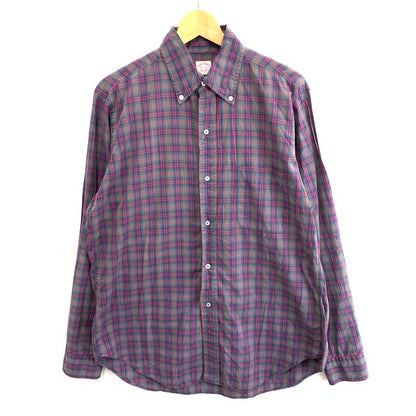 【中古品】【メンズ】 Brooks Brothers ブルックスブラザーズ 90s 長袖シャツ ブランド 古着 147-251228-gm-42-fuz サイズ：XL カラー：グリーン チェック 万代Net店