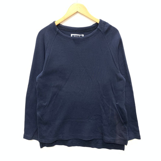 【中古品】【メンズ】 KIIT 長袖Tシャツ カットソー トップス ブランド 古着 140-250427-gm-03-fuz サイズ：2 カラー：ネイビー 万代Net店