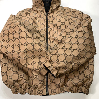 【中古品】【メンズ】 GUCCI グッチ 722511 ZALX2 REVERSIBLE GG CANVAS JACKET リバーシブルGGキャンバスジャケット アウター ブランド 古着 141-260124-gm-06-fuz サイズ：48 カラー：ブラック ベージュ 万代Net店