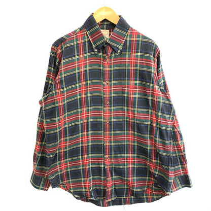 【中古品】【メンズ】 Brooks Brothers ブルックスブラザーズ 80s~90s 長袖シャツ ブランド 古着 147-251228-gm-43-fuz サイズ：R カラー：グリーン チェック 万代Net店